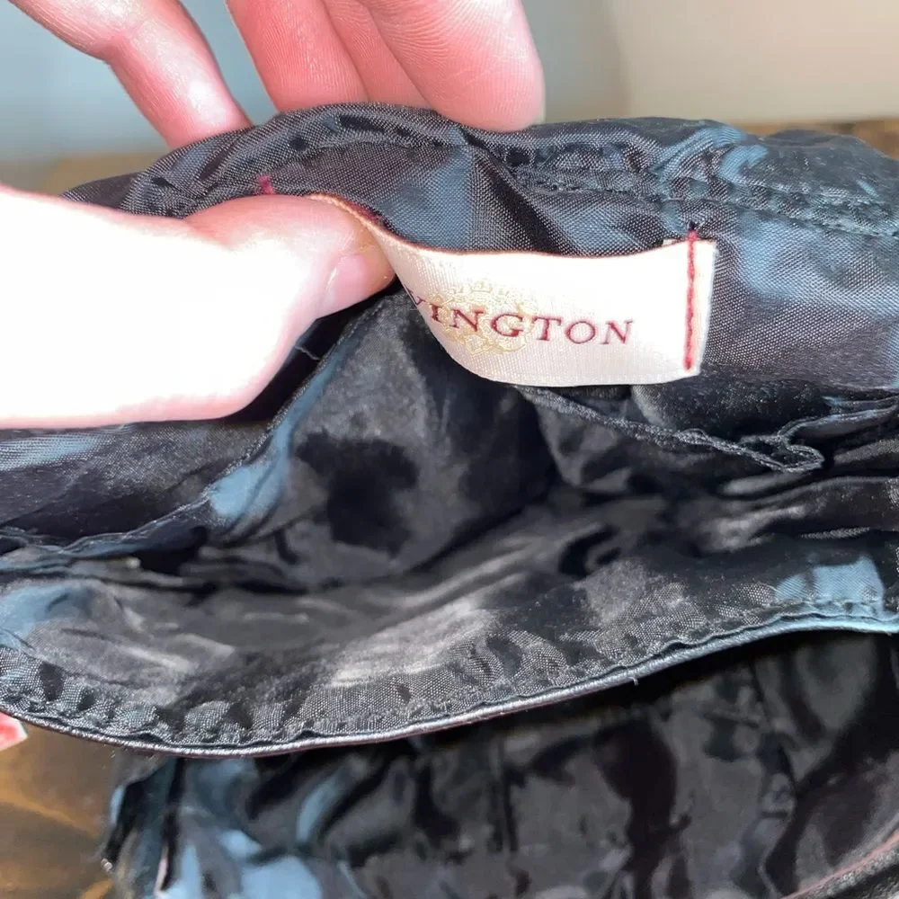 Covington Black Leather Messenger Bag NEW